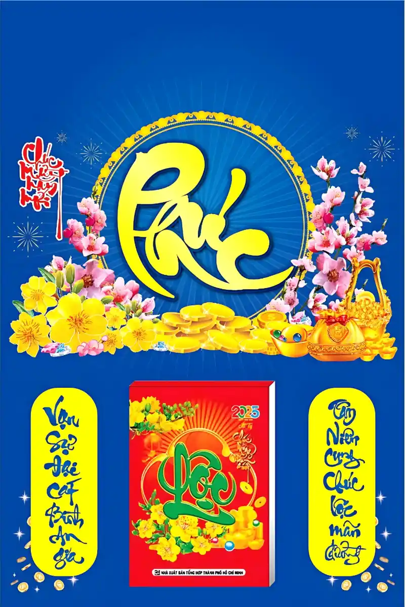 lịch treo tường chữ phúc